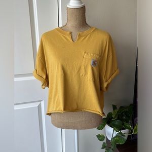 Yellow Carhartt Cropped Tshirt